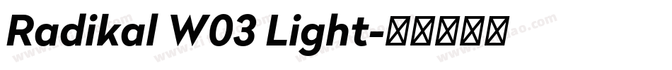 Radikal W03 Light字体转换